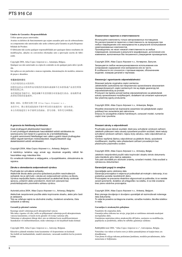 Atlas Copco PTS 916 Portable Compressor Parts List - Image 7