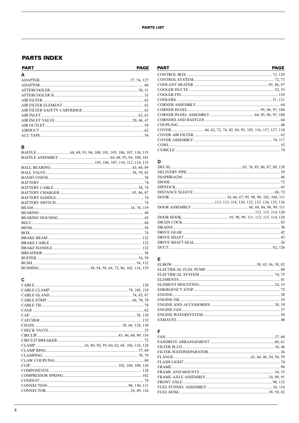 Atlas Copco PTS 916 Portable Compressor Parts List - Image 3