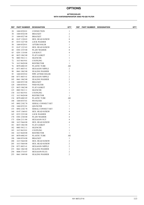 Atlas Copco XAHS 106 DD Portable Compressors Parts List - Image 9