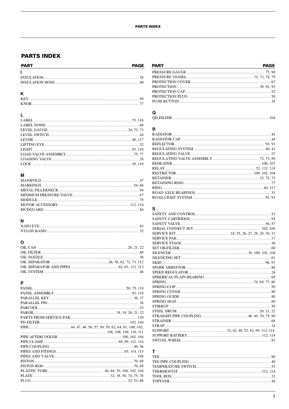 Atlas Copco XAHS 186 DD Portable Compressor Parts List - Image 4