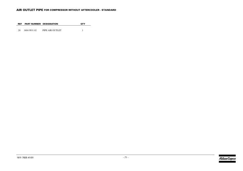 Atlas Copco XAHS 347 XAHS 710 CD7 Portable Compressor Parts List - Image 10