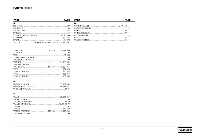 Atlas Copco XAHS 347 XAHS 710 CD7 Portable Compressor Parts List - Image 5
