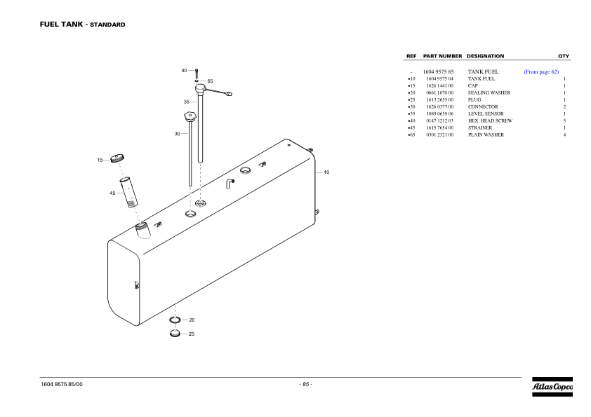 Atlas Copco XAMS 287 CD Portable Compressor Parts List - Image 10
