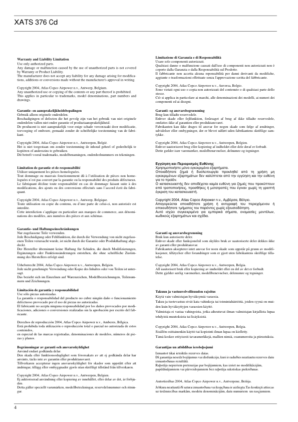 Atlas Copco XATS 376 Portable Compressor Parts List rev.2 - Image 3