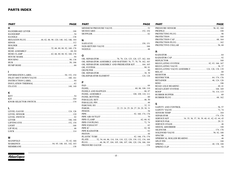 Atlas Copco XATS 377 XATS 800 CD7 Portable Compressor Parts List - Image 4