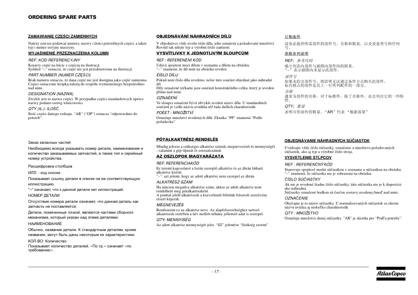 Atlas Copco XATS 377 XATS 800 CD7 Portable Compressor Parts List - Image 9
