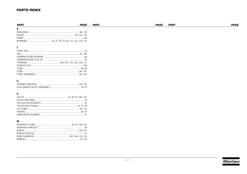 Atlas Copco XAVS 307 CD Portable Compressor Parts List - Image 5