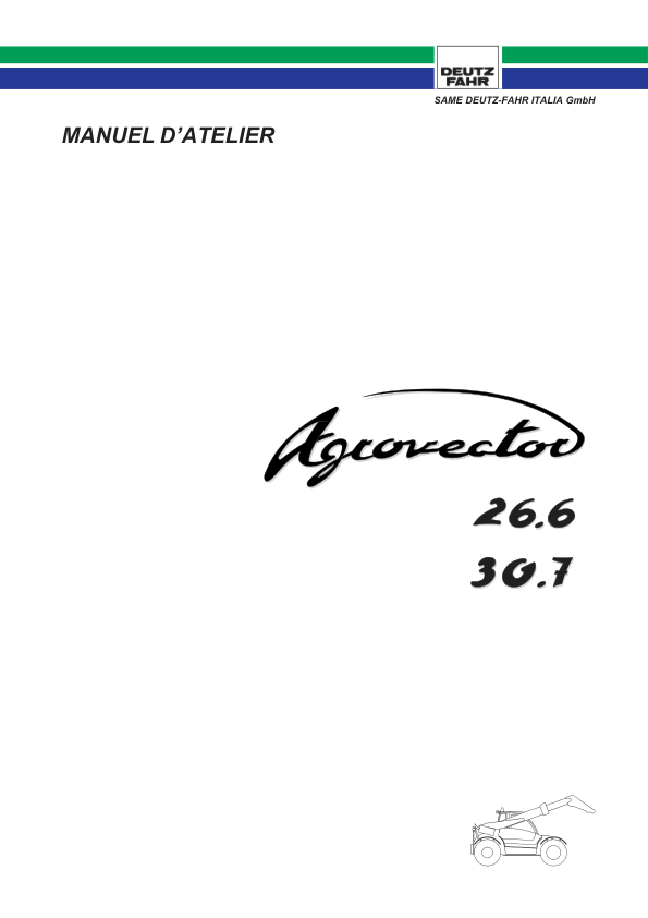 Deutz Agrovectror 26.6 30.7 Telehandlers Operators Manual - Image 2