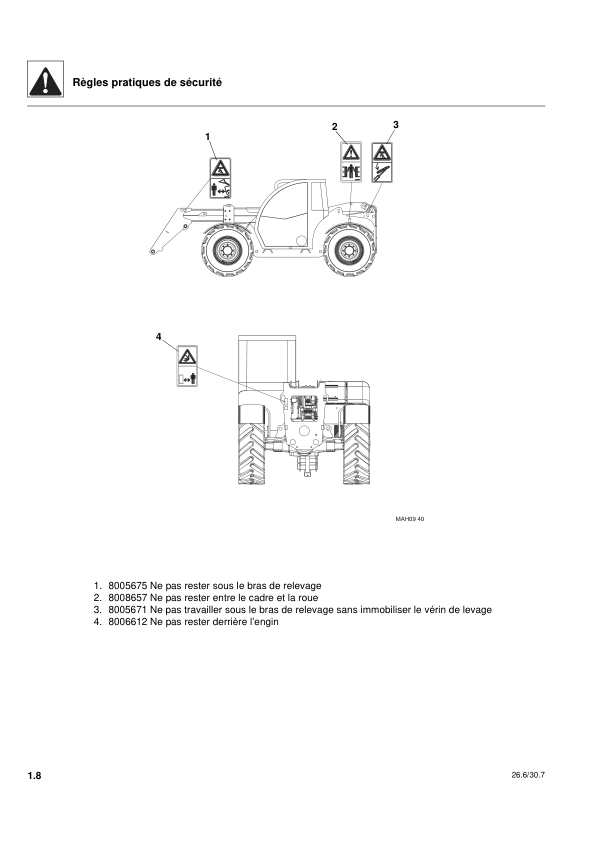 Deutz Agrovectror 26.6 30.7 Telehandlers Operators Manual - Image 5