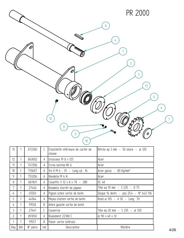 Jeantil PR2000 PR2000R PR2000RGT Strawblowers Spare Parts Catalog - Image 5