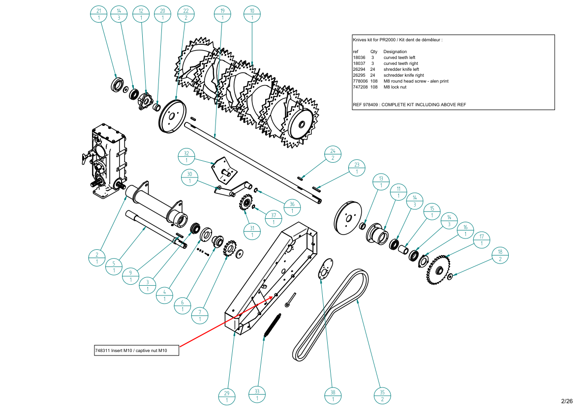 Jeantil PR2000 PR2000R PR2000RGT Strawblowers Spare Parts Catalog - Image 3