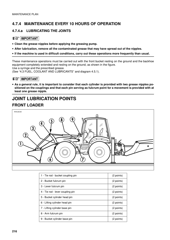 Komatsu WB97S-2 Backhoe Loader Operation Maintenance Manual - Image 10