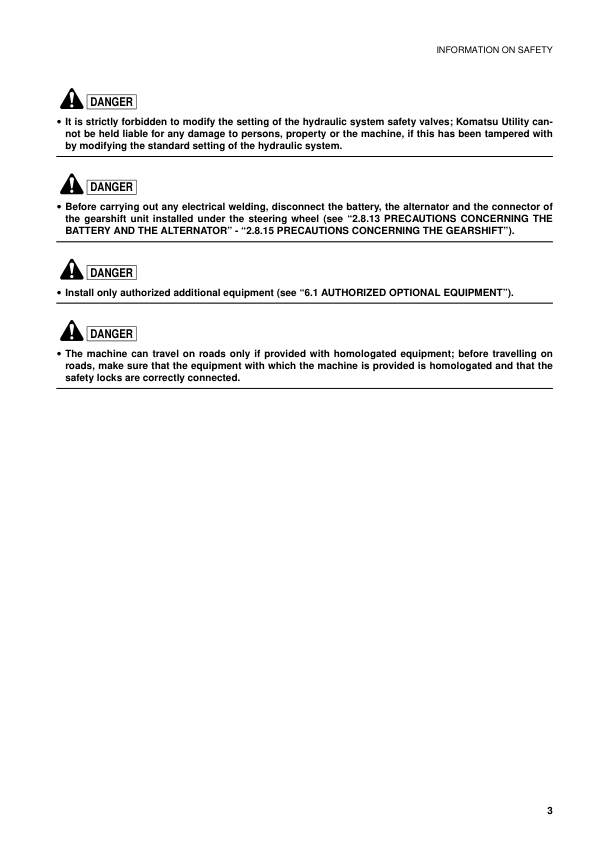 Komatsu WB97S-2 Backhoe Loader Operation Maintenance Manual - Image 5