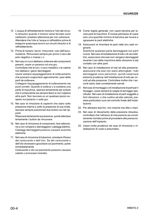 Komatsu WB97S-2 Backhoe Loader Service Manual - Image 6