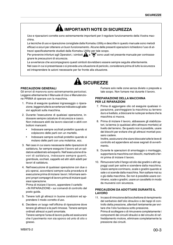 Komatsu WB97S-2 Backhoe Loader Service Manual - Image 5