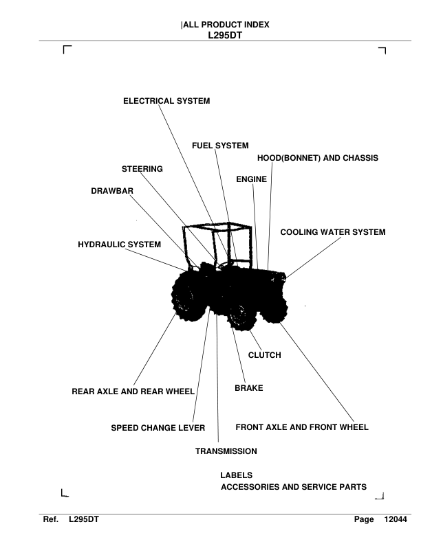 Kubota L295DT Tractor Parts Manual - Image 3