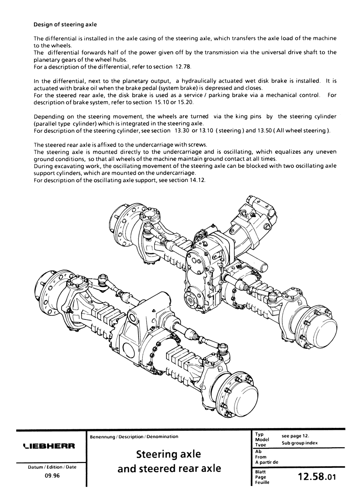 Liebherr A308 A310 A312 A316 Litronic Excavator Service Manual 2000-2006 - Image 6