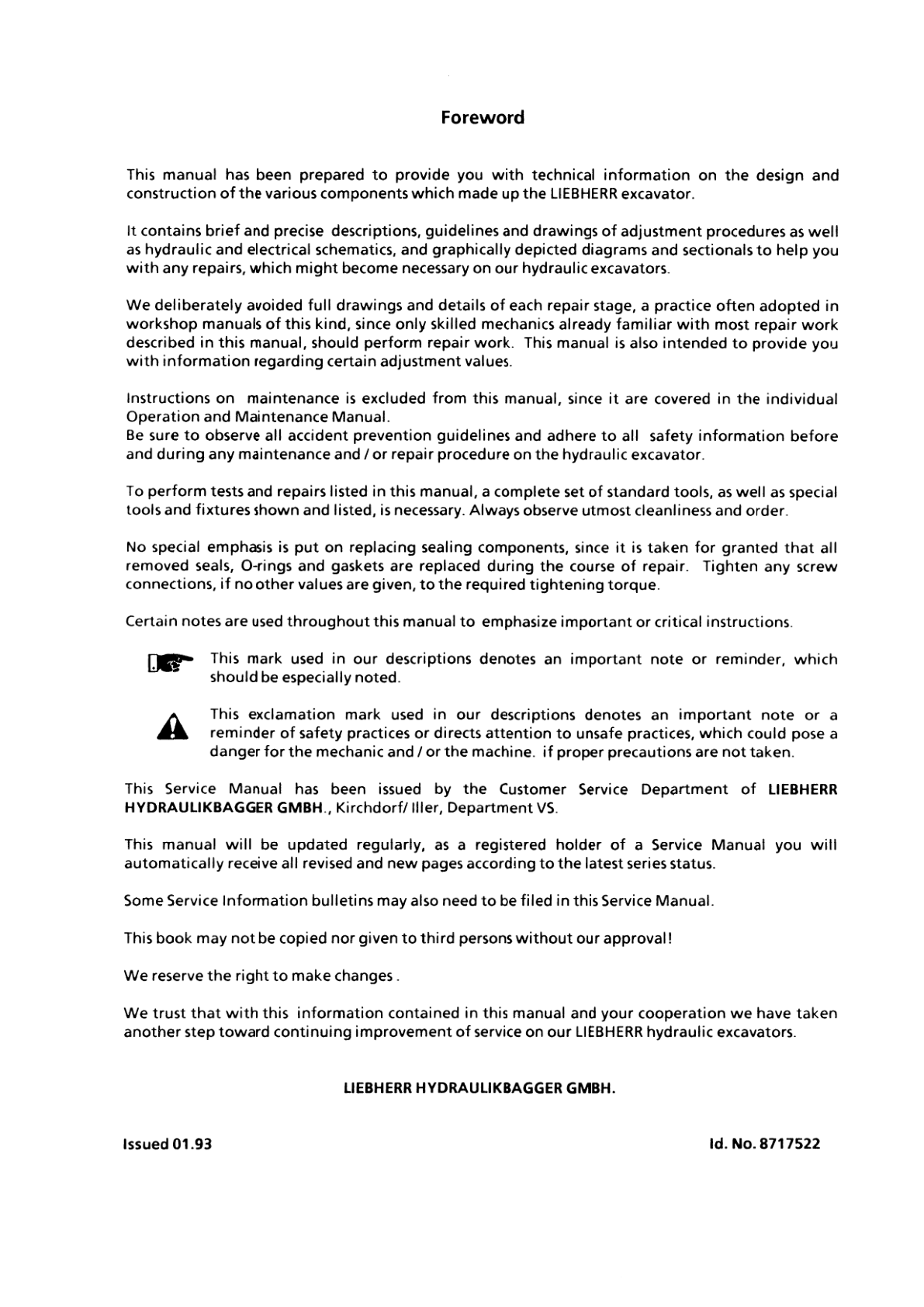 Liebherr A308 A310 A312 A316 Litronic Excavator Service Manual 2000-2006 - Image 3