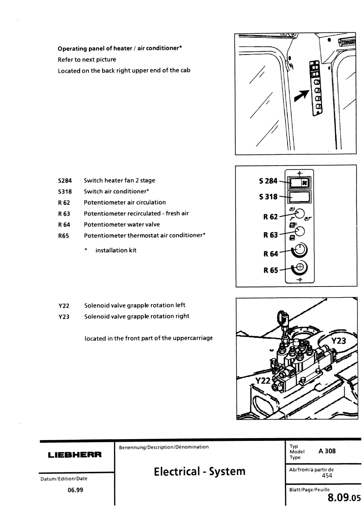 Liebherr A308 A310 A312 A316 Litronic Excavator Service Manual 2000-2006 - Image 9