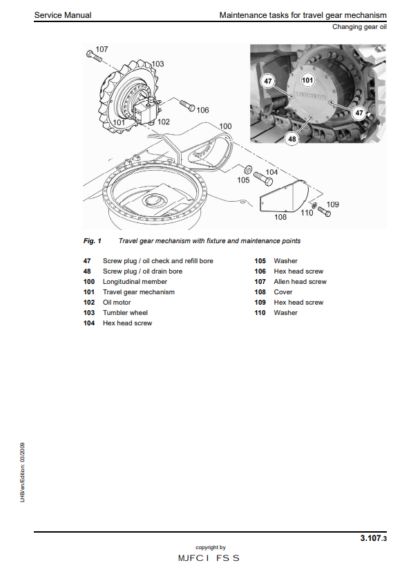 Liebherr A309 A311 A312 R313 A314 A316 R317 Litronic TCD Excavator Service Manual 2007-2011 - Image 7
