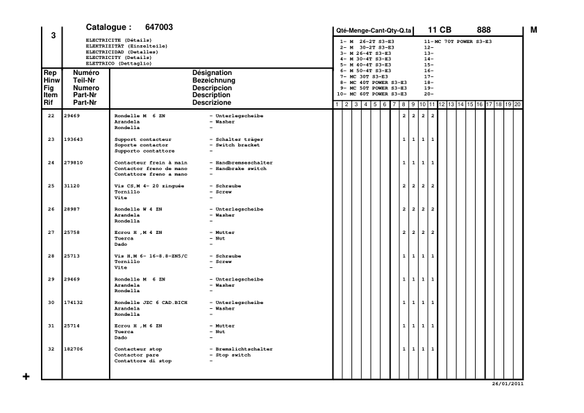 Manitou MC30 M26-2 M26-4 M30-2 M30-4 M40-4 M50-4 MC40 MC50 MC60 MC70 Forklifts Parts Catalog - Image 9