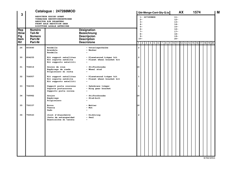 Manitou MC30 M26-2 M26-4 M30-2 M30-4 M40-4 M50-4 MC40 MC50 MC60 MC70 Forklifts Parts Catalog - Image 10