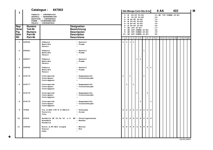 Manitou MC30 M26-2 M26-4 M30-2 M30-4 M40-4 M50-4 MC40 MC50 MC60 MC70 Forklifts Parts Catalog - Image 11