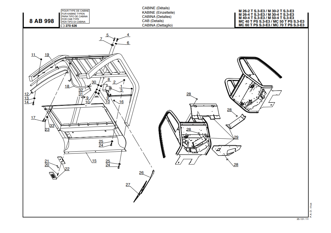 Manitou MC30 M26-2 M26-4 M30-2 M30-4 M40-4 M50-4 MC40 MC50 MC60 MC70 Forklifts Parts Catalog - Image 7