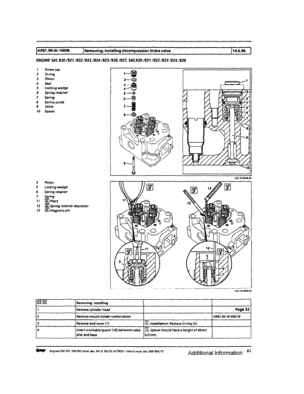 Mercedes OM 501 OM 502 Diesel Engines Workshop Service Manual - Image 12