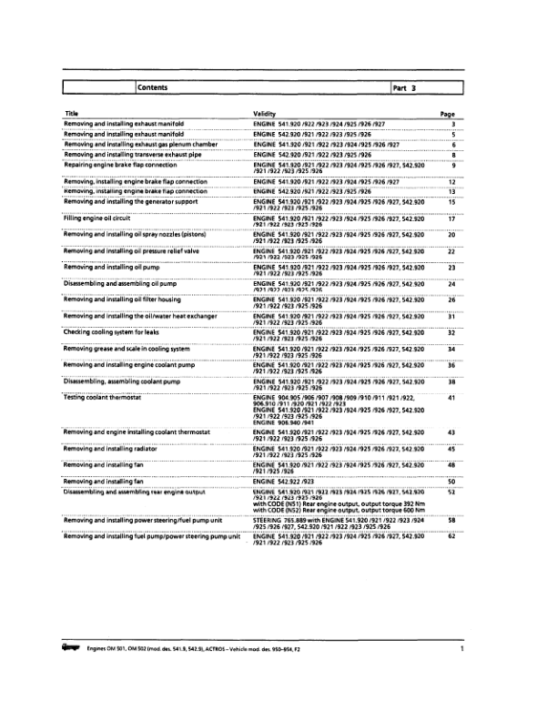Mercedes OM 501 OM 502 Diesel Engines Workshop Service Manual - Image 5