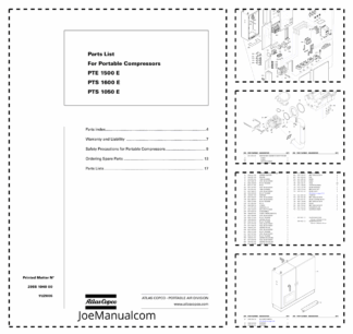 Atlas Copco PT Electric Portable Compressor Parts List