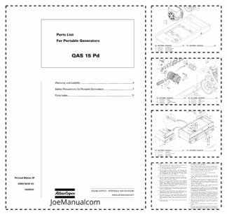 Atlas Copco QAS 15 Pd Portable Generator Parts List