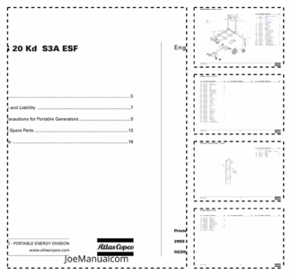 Atlas Copco QAS 20 KD Portable Generator Parts List