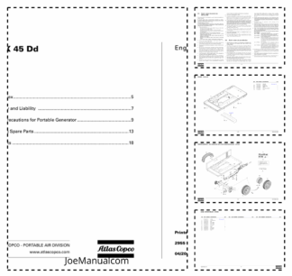Atlas Copco QAS 45 DD Portable Generator Parts List