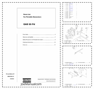 Atlas Copco QAS 55 Pd Portable Generator Parts List