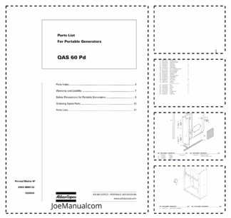 Atlas Copco QAS 60 Pd Portable Generator Parts List