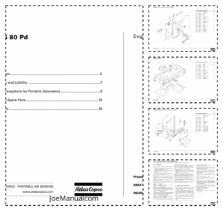 Atlas Copco QAS 80 Pd Portable Generator Parts List