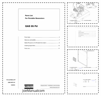Atlas Copco QAS 95 Pd Portable Generator Parts List