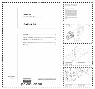 Atlas Copco QAX 24 Portable Generator Parts List