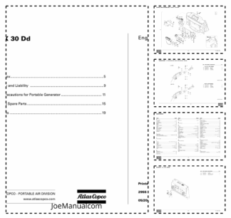 Atlas Copco QAX 30 DD Portable Generator Parts List Rev2