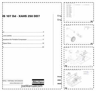 Atlas Copco XAHS 107 DD XAHS 250 DD7 Portable Compressor Parts List rev.2