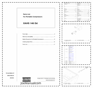 Atlas Copco XAHS 146 DD Portable Compressors Parts List