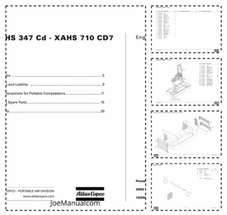 Atlas Copco XAHS 347 XAHS 710 Portable Compressors Parts List