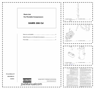 Atlas Copco XAMS 286 Portable Compressors Parts List