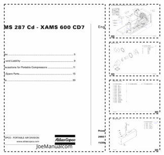 Atlas Copco XAMS 287 CD Portable Compressor Parts List