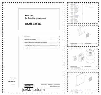 Atlas Copco XAMS 406 CD Portable Compressors Parts List
