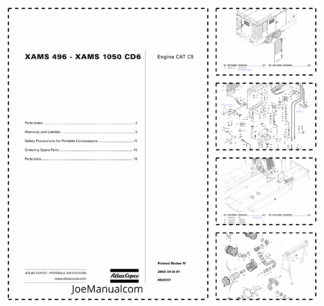 Atlas Copco XAMS 496 XAMS 1050 CD6 Portable Compressor Parts List