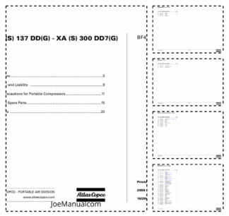 Atlas Copco XAS 137 DD XAS 300 DD7 Portable Compressors Parts List rev.2
