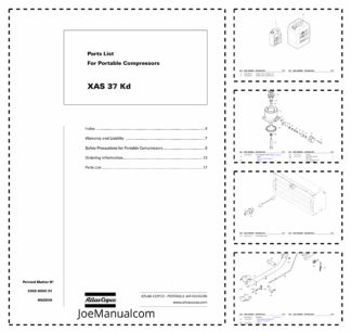 Atlas Copco XAS 37 KD Portable Compressors Parts List