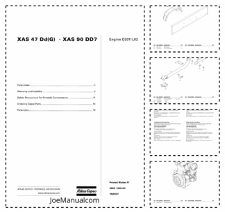 Atlas Copco XAS 47 DD XAS 90 DD7 Portable Compressors Parts List